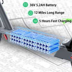 Adults Electric Scooter 8.5» Folding Teens E-Scooter Safe Commuter APP EScooter