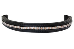 Browband People On Horses Squares Champ/Clr – BLK 1 3/4″ Endloop – 2-17″, 1-16″