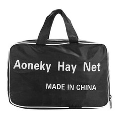 Aoneky Knotless Hay Net for Horses, Large Slow Feed Bag 1.5 inch, Black