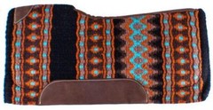 Showman 34″ x 36″ Turquoise, Orange & Black Memory Felt Bottom Saddle Pad