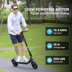ELECTRIC SCOOTER FOR ADULT 350W 30KM FOLDING E-SCOOTER &APP URBAN COMMUTER