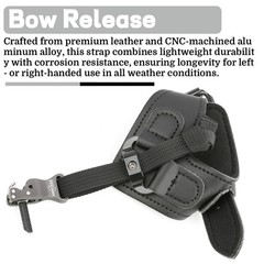 Archery Compound Bow Release Aids Wrist Strap Trigger Index Finger Hook Hunting