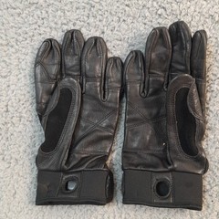 Petzl Cordex Medium Black Breathable Gloves Climbing Rappelling Leather/Neoprene