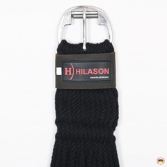44HS HILASON Horse Western 27 Strand Double Weave Black Roper Cinch
