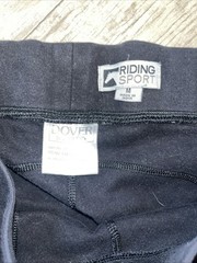 Dover Saddlery Mens Full Length Trouser Size M Riding Pants Black Cotton Blend