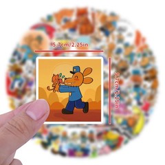Mix 10/50 PCs Dog Man Cartoon Luggage Laptop Car Sticker -No Duplicate