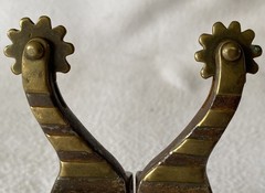 Bob BLACKWOOD Handmande Brass Mounted Men’s 1-1/4″ WIDE Band Working Ranch SPURS