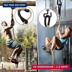 Climbing Rope Gym Exercise Ropes – 1.5 Inch Diameter 10FT 15FT 20FT 25FT 30FT 35