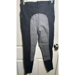 Devon Aire Full Seat Equestrian Breeches Black Grey Size 30R Riding Pants