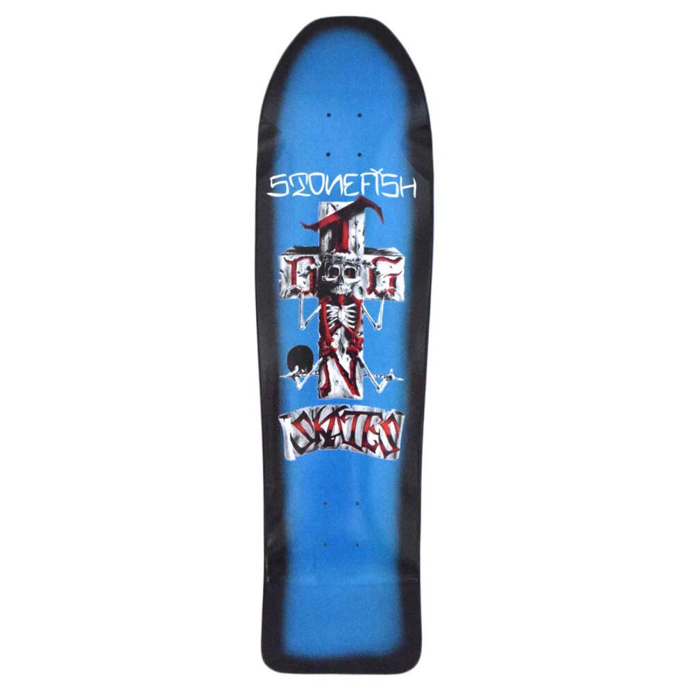 Dogtown Skateboard Deck Stonefish Longboard Blue Black Fade 9.5