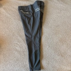 Ariat Pro Series Olympia Equestrian Breeches Womens 30×25 Grey Knee Patch
