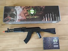 Brand New UNFIRED LCT AK-104 AEG – Black Folding Stock – LCK-104