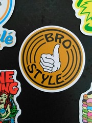 5 funny cartoon New-school SKATE skateboard STICKERS LOT gone fishing bro style