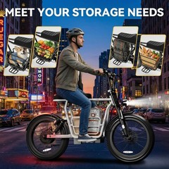 Peak 800W Electric Motorcycle 20″ Fat Tire Electric Scooter w/Seat