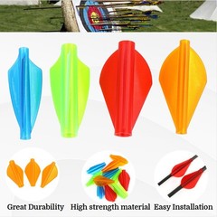 6X 1.75″ Arrow Vanes One-Piece Fletching 7.6mm 6mm 4mm Shaft Archery Bow Hunting