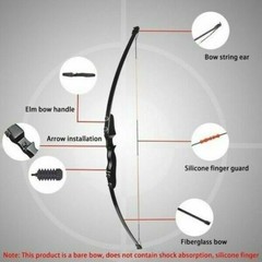30/40lbs Archery Recurve Bow Takedown Longbow Training Practice Hunting Target