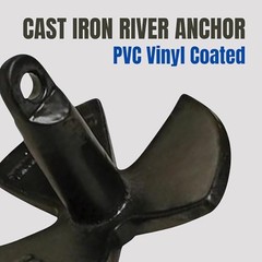 Black PVC Vinyl River Anchor – Scratch-Resistant – 18 lb