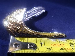 New Western Austin Accent Cowboy Boot Tip Rand Engraved Silver And Gold Eagle
