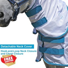 LEAFOREST White 50IN Pony Fly Sheet, Neck Cover