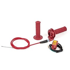 New 7/8″ 22mm Twist Throttle Accelerator Handle Grips and 1 red ribbon solid