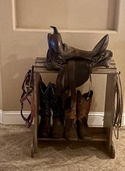 Vintage Simco Western Saddle Rustic Ranch Decor Restoration Project- As Is