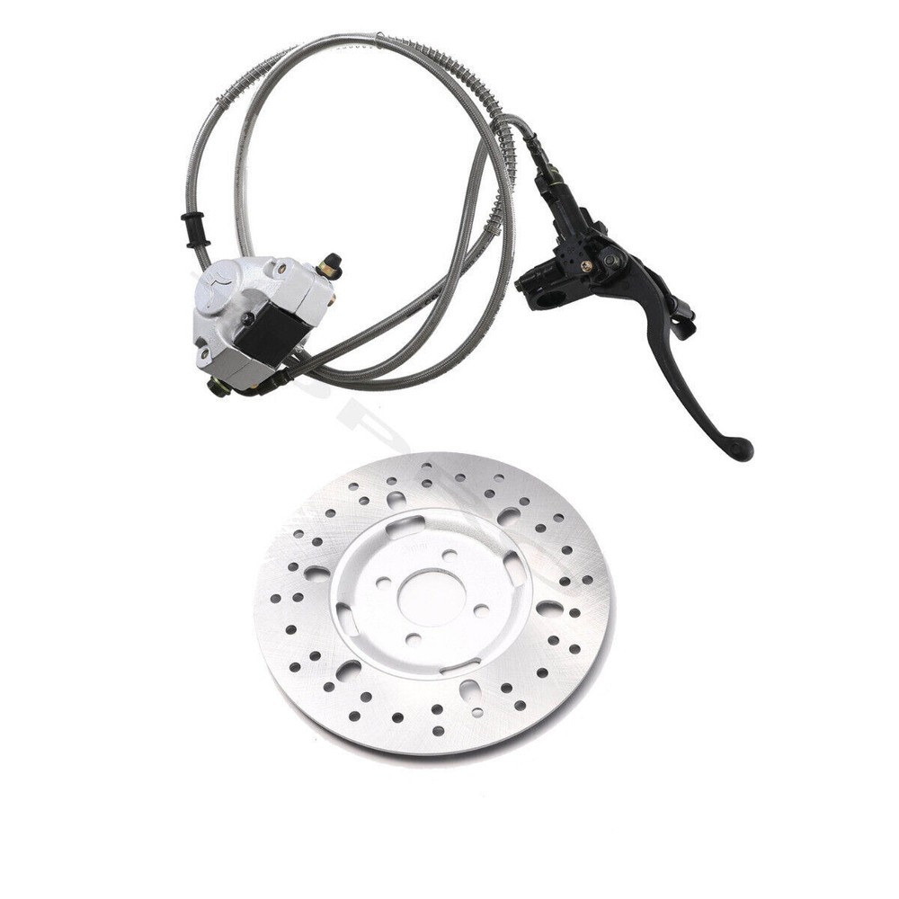 Rear Hydraulic Brake Caliper Assembly+Disc Rotor Kit for GY6 150cc ATV Go Kart