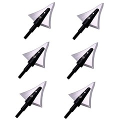 6PCS Hunting Broadheads Fixed Blades Stainless Steel