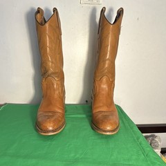Vintage Men’s 8.5D Brown Leather Western Cowboy Boots – USA Made