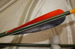 Sprandel’s Vintage Archery Cedar Arrows 50# -12 Arrows 3 Fletch 5″ Spiral Parab