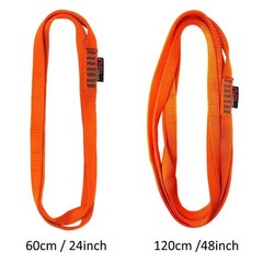 16mm Nylon Sling Runner 60cm 24inch Fluorescent Orange One Unit
