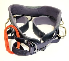 Black Diamond Momentum Climbing Harness Sz XL 36″-39″ Padded Adjustable Graphite