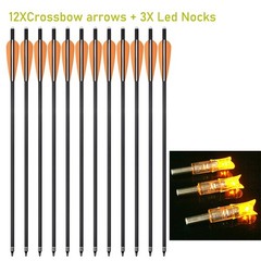 20″ Crossbow Bolts Arrows OD 8.8mm &/OR Hunting Broadheads &/OR LED Lighted Nock