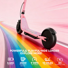 Ladped 250W Electric Scooter for Kids, Up to 9 MPH, 10 Miles E-Scooter