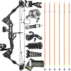 20-70lbs Bowfishing Set Adjustable Archery Compound Bow Fishing Hunt 320fps