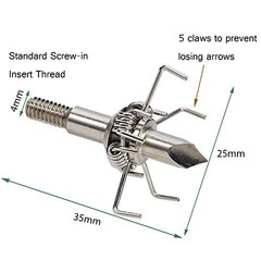 100/125 Grain Small Game Broadheads 12PK Judo Points Small Game 100 Grain Mixed
