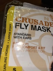 Cashel Crusader Fly Mask standard With Ears- Yearling/ Large Pony Animal Print