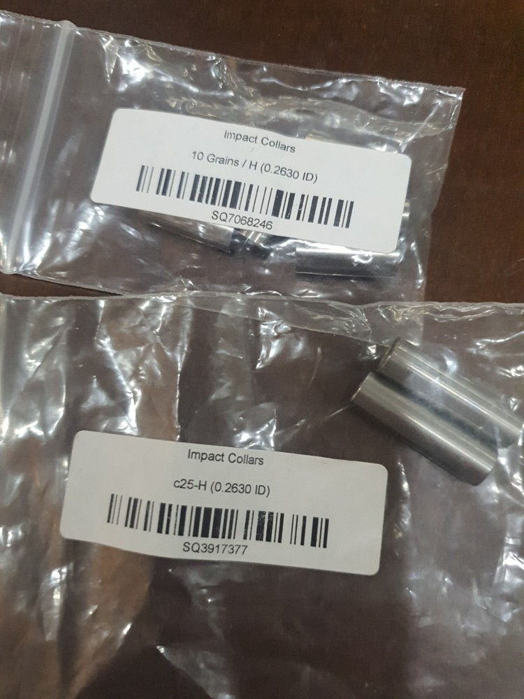 Iron Will Impact Collar 2-25 grain & 6- 10 Grain (0.2630 ID) 8 TOTAL