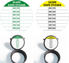 100 Pcs Scope DOPE Sticker Pack,1.5 Inch Writable Removable Self Adhesive
