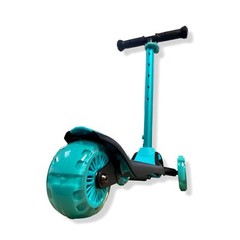 $120 YBike Blue GLX Boost Kids Kick Light-Up Scooter Adjustable Steering Handle