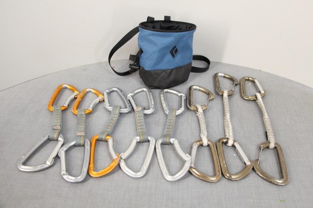 8 Double Climbing Carabiners BLACK DIAMOND CAMP & CHALK BAG