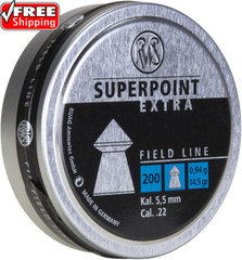 RWS Superpoint Extra Field Line Pellet Gun Pellets, 22 Caliber, 14.5 Grains, 200