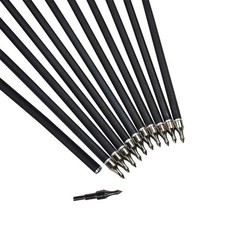 6/12 Pcs 30 Inch Archery Carbon Arrows Target Practice Spine 500 Flu Flu Arro…