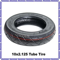 10×2.125 Tubeless Tire fit 10×2 Thick Rubber for Electric Scooter