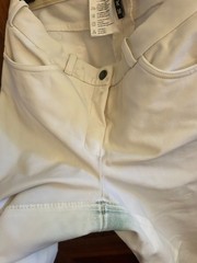 HKM White Full Seat Show Breeches Womens US 30 Silicone Grip Dressage Riding