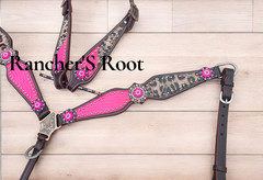 Western Horse Tack Set | Pink With Cheetah Tack Set