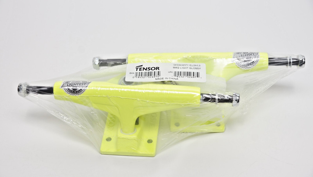 Tensor Skateboard Trucks 10415334 Mag Light Glossy Safety Yellow 5.25, 8.0″ Axle