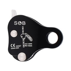 TRIWONDER Climbing Ascender Fall Protection Rope Grab Belay 2.8″ x 3″, Black