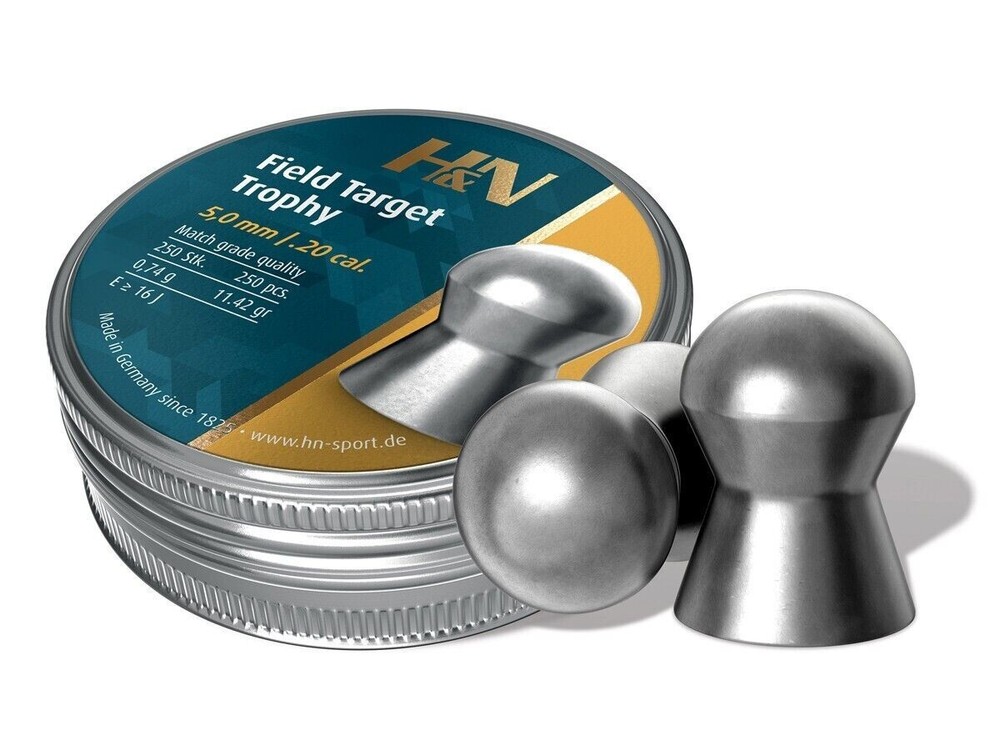 H&N Field Target Trophy .20 Caliber 11.42 Grains Domed 250ct Airgun Pellets
