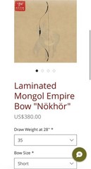 Alibow Laminated Nokhor Bow 34#@28”/43#@33”- Barely Used