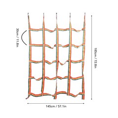 57 X 72 Inch Climbing Net Kids Climbing Rope Ladder PP Fiber High Loa KNDW
